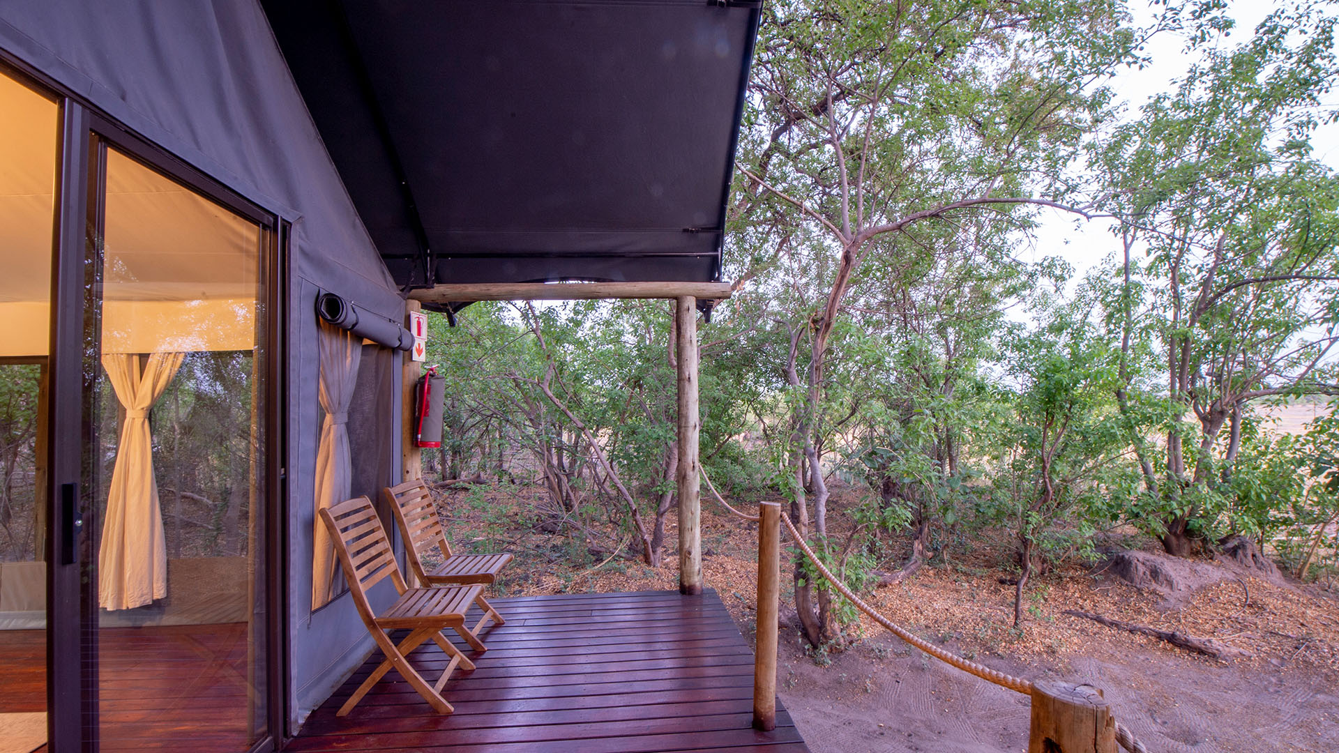 Khwai Expeditions Camp luxury tented rooms balcony